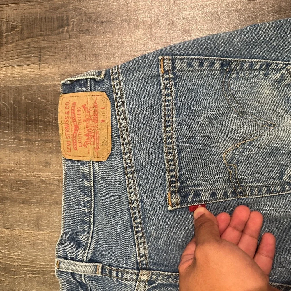 Levis 550 Jeans Men 34x29 Blue‎ Medium Wash Relaxed Fit Tapered Denim Y2K